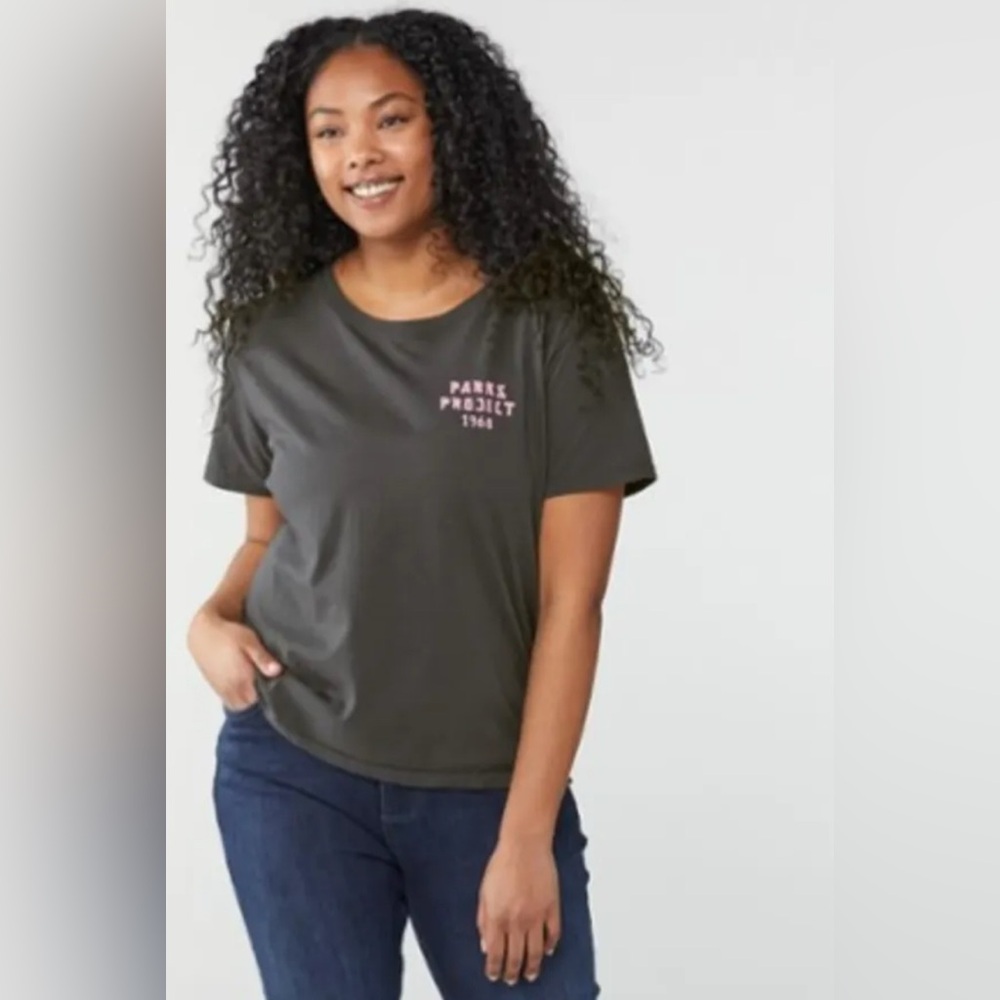 💫Parks Project Women’s 1968 All Parks Boxy Tee, Dark Gray, XS, Gently Worn